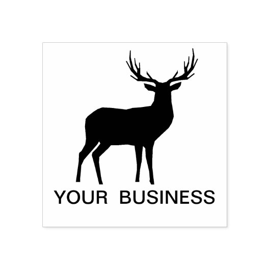 Hirschstäbchen jagen mit Text Gummistempel (Prägung)