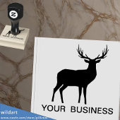 Hirschstäbchen jagen mit Text Gummistempel