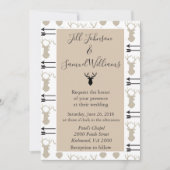 Hirschstag Kopf Rustikale Hochzeit Einladung (Vorderseite)