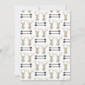 Hirschstag Kopf Rustikale Hochzeit Einladung (Rückseite)