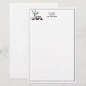 Hirschstag mit Fern Heraldic Wappen Emblem Briefpapier (Vorne/Hinten)