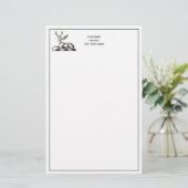 Hirschstag mit Fern Heraldic Wappen Emblem Briefpapier (Stehend Vorderseite)