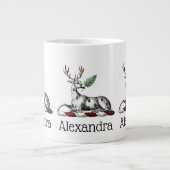 Hirschstag mit Fern Heraldic Wappen Emblem Jumbo-Tasse (Vorderseite)
