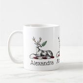 Hirschstag mit Fern Heraldic Wappen Emblem Kaffeetasse (Links)