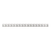 Hirschstag mit Fern Heraldic Wappen Emblem Satinband (Vorderseite)