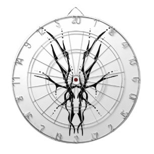 Hirschstamm Tattoo Design - schwarz-weiß Dartscheibe