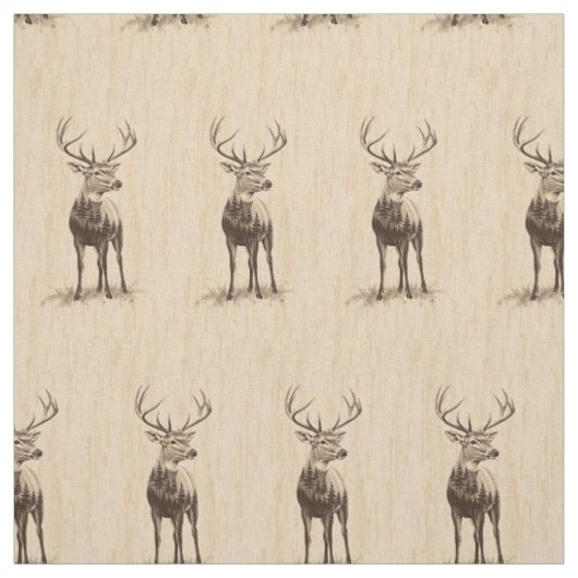 Hirschstoff Stoff (Muster)