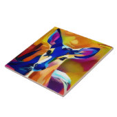 Hirschsüße Gesicht Pop Art Trivet Fliese (Seite)