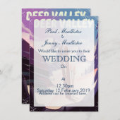 Hirschtal, Park City, Utah, Ski-Reiseplakat. Einladung (Vorne/Hinten)