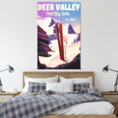 Hirschtal, Park City, Utah, Ski-Reiseplakat. Leinwanddruck (Insitu (Schlafzimmer))