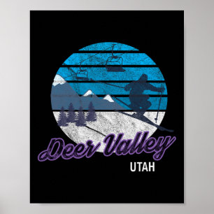Hirschtal Park Stadt Utah Usa Snowboarden Poster