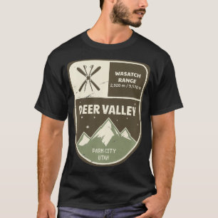 Hirschtal Wasatch Range Park Stadt Utah Vintag T-Shirt