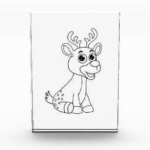 Hirschtier Baby Young Animal Niedlich Postcard Fotoblock