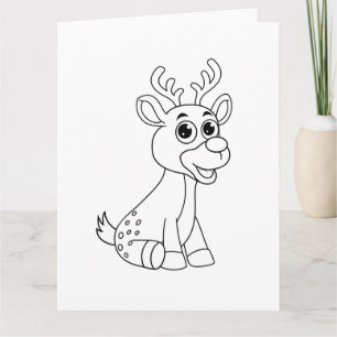 Hirschtier Baby Young Animal Niedlich Postcard Karte