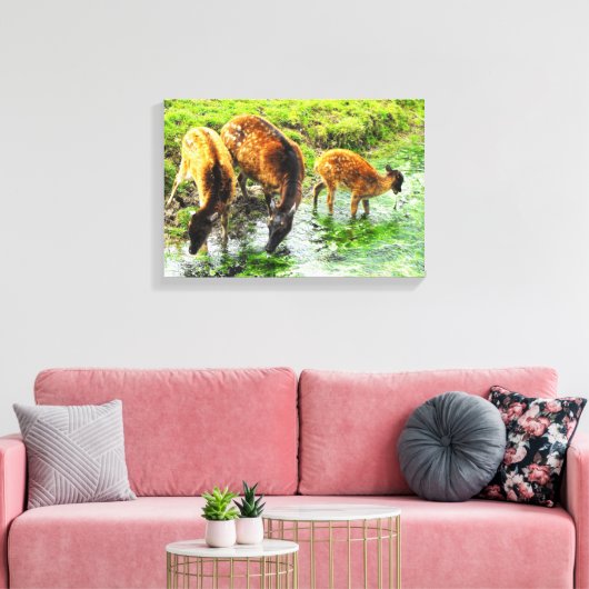 Hirschtier Leinwanddruck (Insitu (Wohnzimmer))