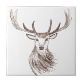 Hirschtiere Vintag Fliese (Vorderseite)