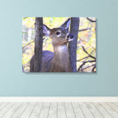 Hirschtreffen im Wald Leinwanddruck (Insitu (Holzboden))