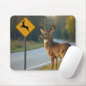 Hirschübergangszeichen Mousepad (Mit Mouse)