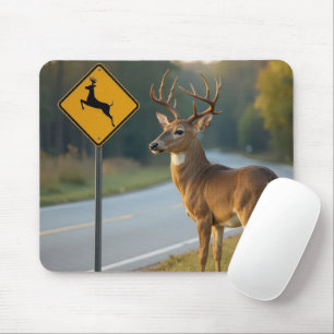 Hirschübergangszeichen Mousepad