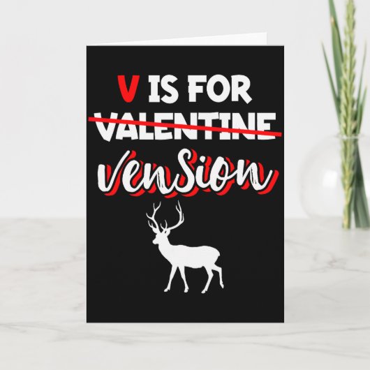 Hirschvenisonfleisch _ Valentinsjäger Jagd Karte (Vorderseite)
