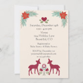 Hirschvolk Art Winter Kinderdusche Einladung (Rückseite)