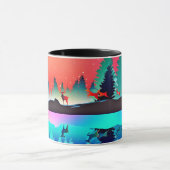 Hirschwald Berg Aurora borealis Tasse (Zentrum)