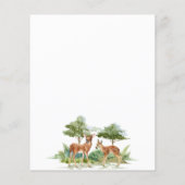 Hirschwald Budget Baby Dusche Einladung (Rückseite)