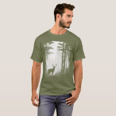 Hirschwald für Vater Son Bruh Graphic Hunter Green T-Shirt (Vorne ganz)