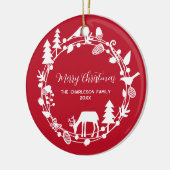 Hirschwald Kreath Personalisiert Keramik Ornament (Links)