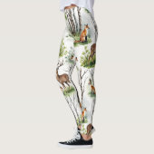 Hirschwald Nahtloses Muster Leggings (Links)