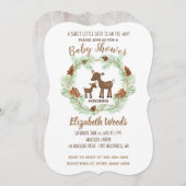 Hirschwald Pine Forest Kinderdusche Einladung (Vorne/Hinten)