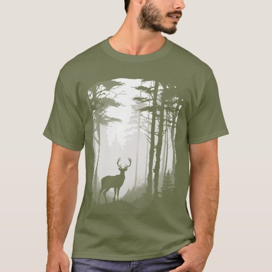 Hirschwald Silhouette T-Shirt (Vorderseite)