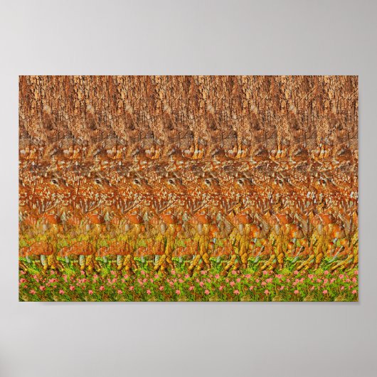 Hirschwald - versteckter 3D-Druck Poster (Vorne)