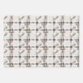 Hirschwald Winter Weihnachten Tartan Kariert 1 Geschenkpapier Set (Vorderseite 2)