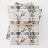 Hirschwald Winter Weihnachten Tartan Kariert 1 Geschenkpapier Set (Beispiel)