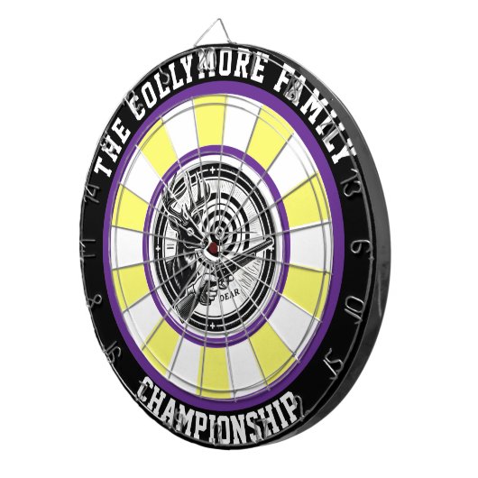 Hirschwald Ziel bullseye Kunst Dartscheibe (Vorderseite rechts)