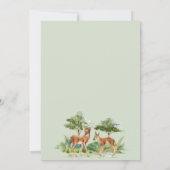 Hirschwaldtiere Babydusche Einladung (Rückseite)