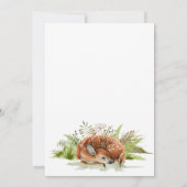 Hirschwaldwald Babydusche Einladung (Rückseite)