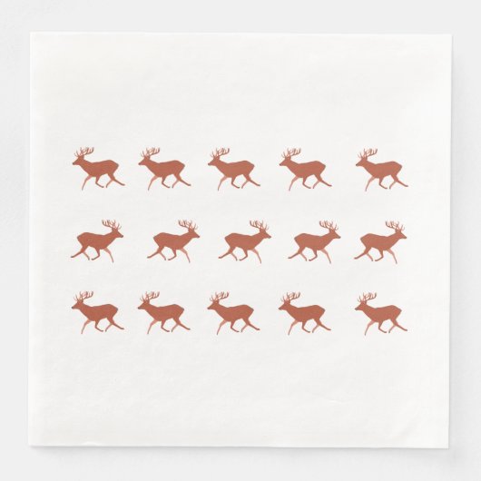 Hirschwanderung Serviette (Vorderseite)