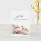 Hirschwasserfarbe für Beileid Danke Karte (Gelbe Blume)