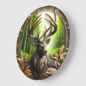 Hirschweidung in den Wald Große Wanduhr (Winkel)