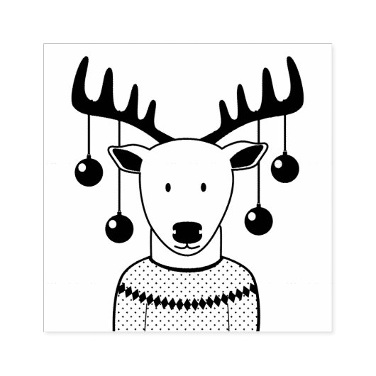 Hirschweih Gummistempel (Prägung)