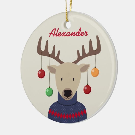 Hirschweih Keramikornament (Links)