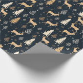 Hirschweih | Navy Blue Geschenkpapier (Ecke)