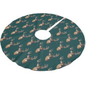 Hirschweih-Rock Polyester Weihnachtsbaumdecke (Schrägansicht)