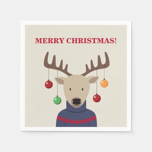 Hirschweih Serviette (Vorderseite)