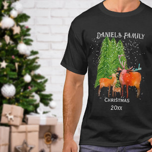 Hirschweihnachtsfamilie T-Shirt