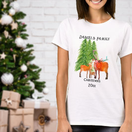 Hirschweihnachtsfamilie T-Shirt