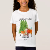 Hirschweihnachtsfamilie T-Shirt (Vorderseite)