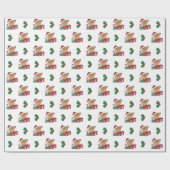 Hirschweihnachtsgeschenk Wintertiere Hirschwrappin Geschenkpapier (Flach)
